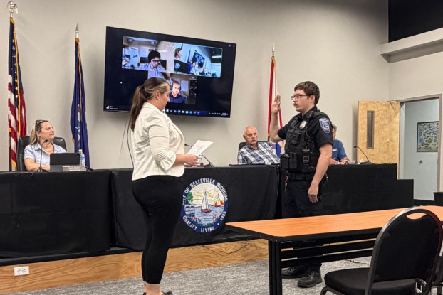 Firefighter swearing in